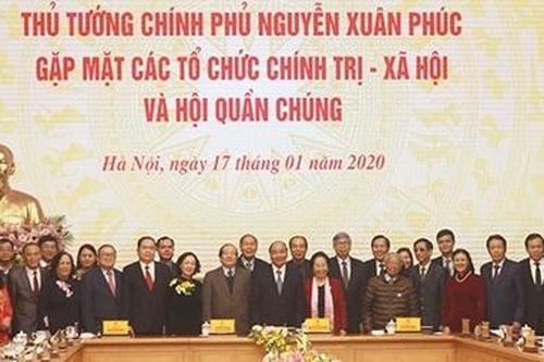 Thủ tướng gặp mặt các tổ chức Chính trị- xã hội, các hội quần chúng
