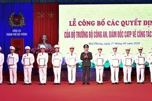 Hải Phòng công bố lãnh đạo Công an các đơn vị và địa phương