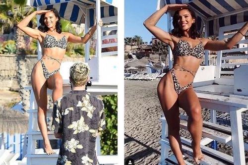 Mỹ nhân Anh gợi cảm khó cưỡng với bikini họa tiết da báo hậu giảm cân