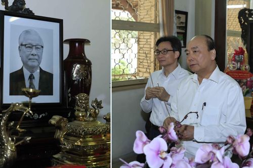 Thủ tướng dâng hương các đồng chí nguyên lãnh đạo Đảng, Nhà nước, Chính phủ đã từ trần