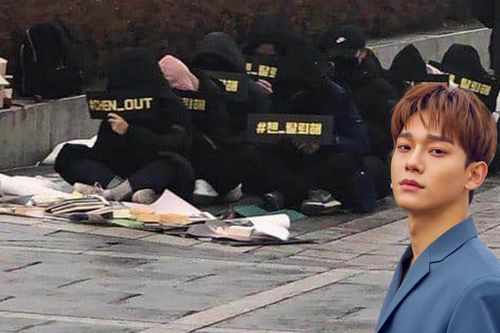 Chưa đầy 10 người tham gia biểu tình phản đối Chen (EXO) trước tòa nhà SM