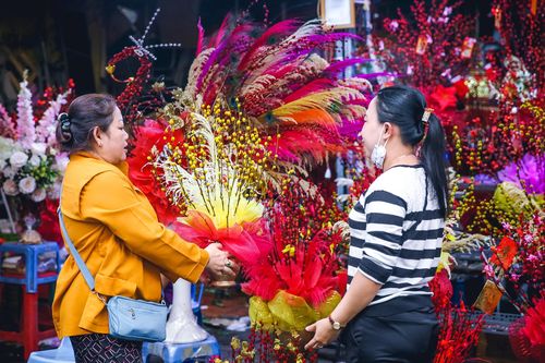 Nụ tầm xuân Trung Quốc trưng Tết hút khách tại TP.HCM