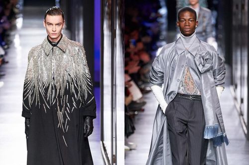 Áo khoác hoa, găng tay dài - Dior nâng thời trang nam lên tầm cao mới
