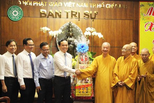 Lãnh đạo TPHCM thăm, chúc tết Ban Trị sự Giáo hội Phật giáo Việt Nam TPHCM và các hòa thượng