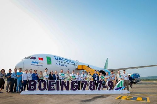 Bamboo Airways đón máy bay Boeing 787-9 Dreamliner mang tên 'Quy Nhon City'