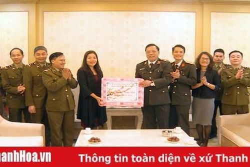 Ban chỉ đạo 389 tỉnh Thanh Hóa thăm, chúc Tết Công an tỉnh nhân dịp Xuân Canh Tý 2020