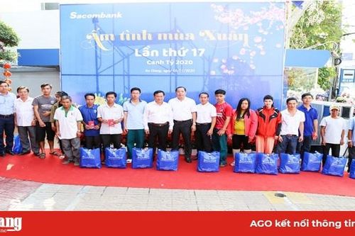 Sacombank lan tỏa yêu thương với chương trình 'Ấm tình mùa xuân' lần thứ 17 tại An Giang
