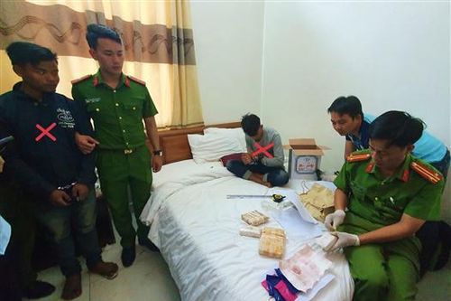 Bắt giữ hai đối tượng người Lào mua bán trái phép gần 10 nghìn viên ma túy