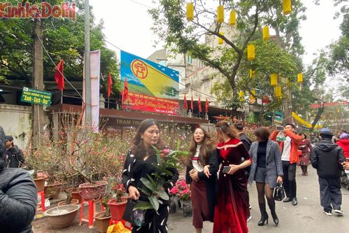 Chợ hoa lâu năm ở Hà Nội tấp nập những ngày cận Tết Nguyên đán 2020