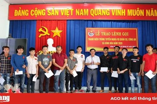 Châu Thành trao lệnh gọi nhập ngũ cho 120 thanh niên