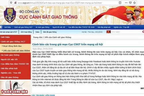 Cảnh báo tình trạng mạo danh Cục CSGT trên mạng xã hội