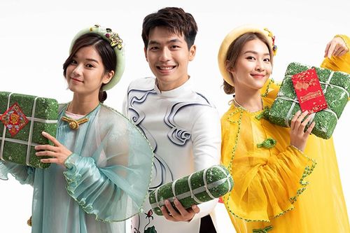 Khả Ngân, Quốc Anh, Hoàng Yến Chibi đẹp lộng lẫy chúc Tết khán giả