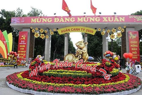 Cờ hoa rực rỡ mừng Đảng, chào Xuân mới 2020