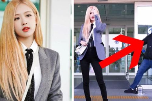Rosé Blackpink bỗng trở thành vệ sĩ của vệ sĩ tại sân bay