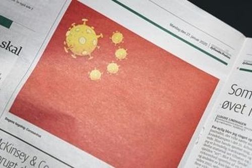 Trung Quốc nổi giận vì virus corona được vẽ lên quốc kỳ