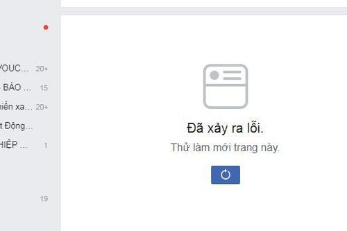Facebook Việt Nam đang gặp sự cố