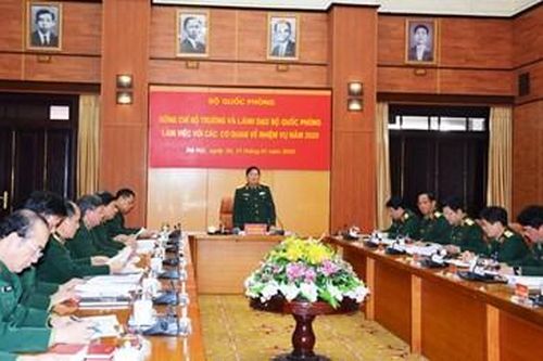 Đại tướng Ngô Xuân Lịch làm việc với Tổng cục Chính trị