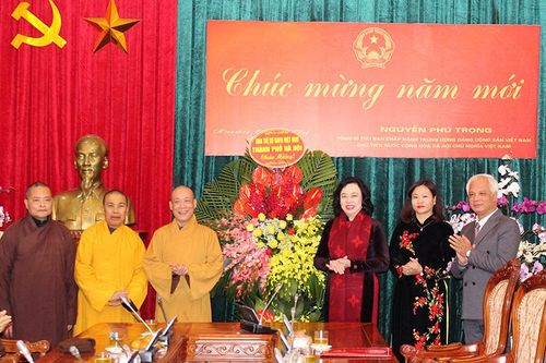 Phó Bí thư Thường trực Thành ủy tiếp đoàn đại biểu Ban Trị sự Giáo hội Phật giáo Việt Nam TP Hà Nội