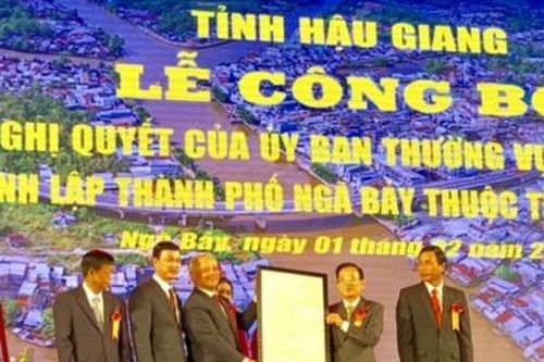 Hậu Giang công bố thành lập thành phố Ngã Bảy