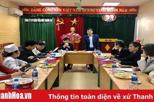 Bí thư Đảng ủy Khối Doanh nghiệp tỉnh kiểm tra tình hình sản xuất, kinh doanh tại Công ty CP Xây lắp Điện lực Thanh Hóa