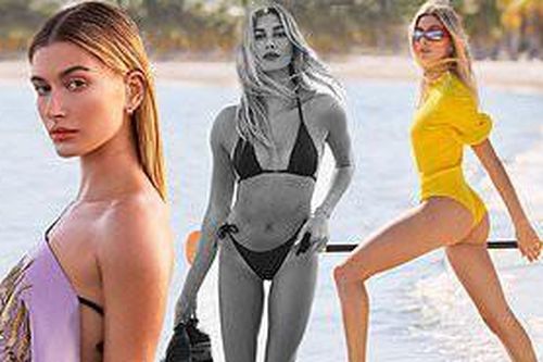 Vợ Justin Bieber diện áo tắm siêu gợi cảm trên biển