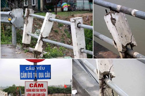 Bất chấp biển cấm, ngư dân giằng néo tàu thuyền làm hỏng cầu ở Diễn Châu