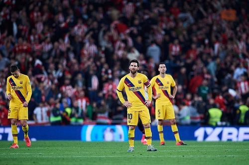 Messi mờ nhạt, Barca bị loại khỏi cúp Nhà vua ở phút 93