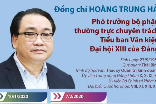 Phân công nhiệm vụ mới cho ông Hoàng Trung Hải