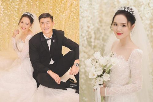 Cô dâu Quỳnh Anh hóa 'công chúa' với vẻ đẹp dịu dàng bên cạnh chú rể điển trai Duy Mạnh trong bộ ảnh cận kề ngày cưới