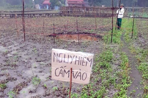 Đã xác định nguyên nhân gây hiện tượng sụt lún tại xã Kim Phượng