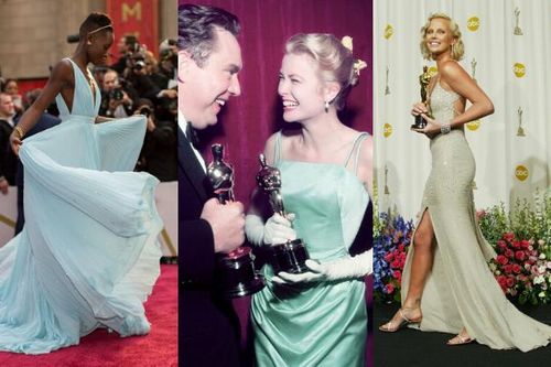 Anne Hathaway, Charlize Theron, Nicole Kidman, Angelina Jolie…mặc gì trong lần đầu tiên nhận giải Oscar?