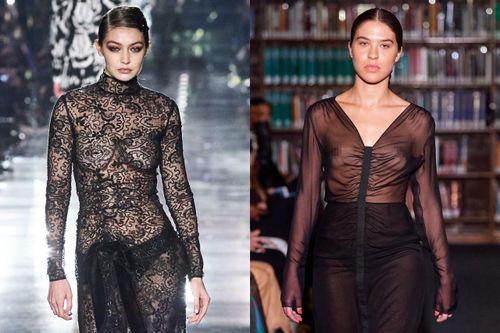 Gigi Hadid diện đồ xuyên thấu và loạt thiết kế ấn tượng trên sàn diễn