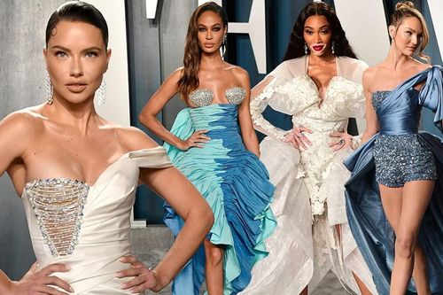 Dàn mẫu nội y hở ngực táo bạo trên thảm đỏ tiệc hậu Oscar 2020