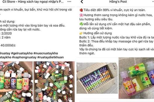 Người tiêu dùng cẩn trọng với gel rửa tay trôi nổi bán tràn lan trên mạng