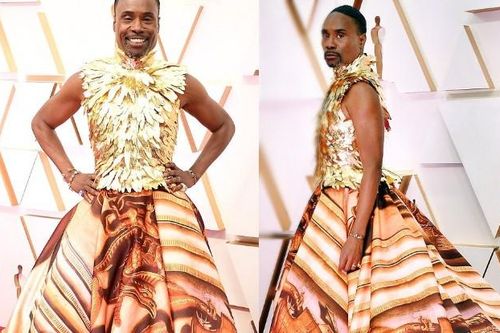'Thánh lầy' Billy Porter mặc váy bung xòe, đi cao gót khủng tạo dáng tại Oscar 2020