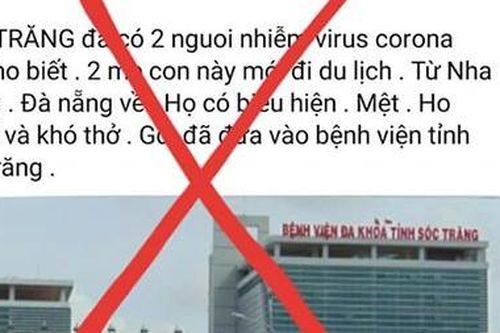 Thông tin bịa đặt về 2 người nhiễm virus Corona ở Sóc Trăng