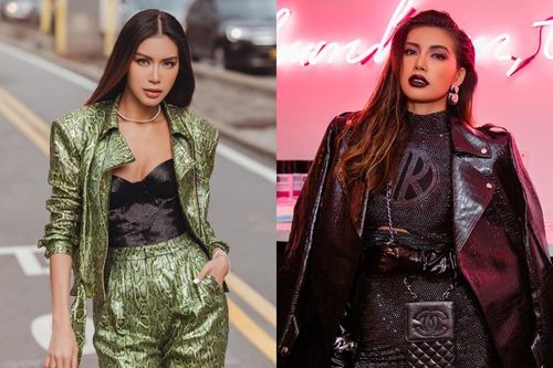 Minh Tú tham dự show diễn mẫu nam diện đồ cắt xẻ sexy của nữ tại Mỹ