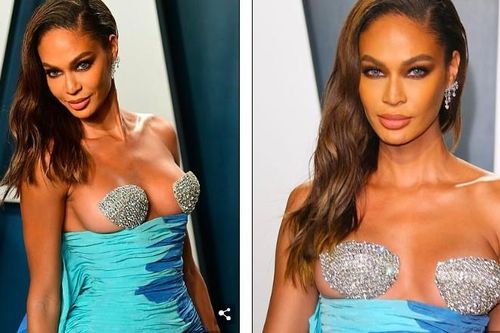 Siêu mẫu Joan Smalls mặc váy như bán nude, hở trọn bầu ngực gây ngỡ ngàng