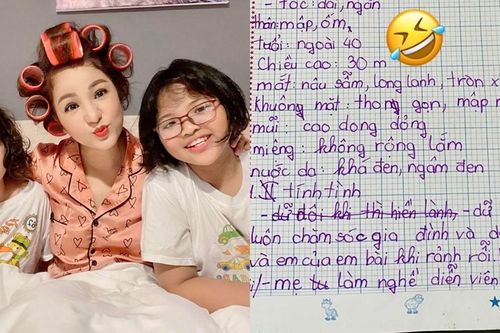 Thúy Nga cười ra nước mắt khi con gái làm văn tả mẹ cao 30m