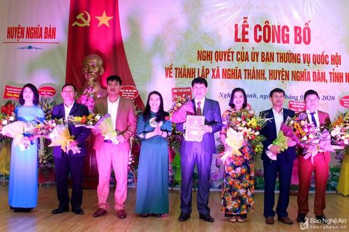 Chính thức thành lập xã mới trên cơ sở sáp nhập 3 xã tại huyện Nghĩa Đàn