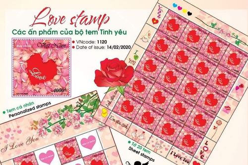 Phát hành tem tình yêu có mùi hương hoa hồng nhân dịp Valentine