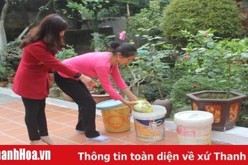 Nhân rộng việc phân loại rác tại các hộ gia đình ở thị trấn Bút Sơn
