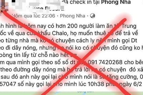 Xử lý thêm trường hợp tung tin sai sự thật bệnh Covid-19 ở Quảng Bình