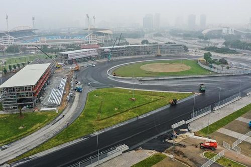 Cận cảnh đường đua F1 Hà Nội tăng tốc hoàn thiện