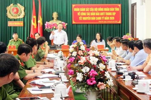 Giám sát công tác đảm bảo an ninh trật tự trong dịp Tết Canh tý