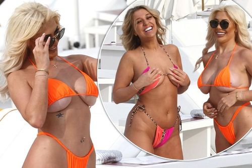 Đỏ mặt với áo tắm bé xíu lộ gần hết ngực của Chloe Ferry