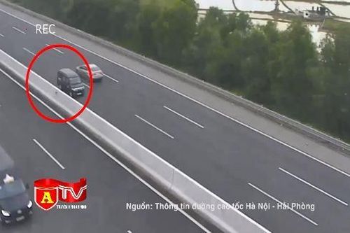 Hãi hùng ô tô chạy ngược chiều trên cao tốc Hà Nội - Hải Phòng
