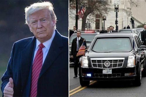 Ông Trump ngồi xe 'Quái thú' dạo quanh đường đua danh giá nhất Mỹ