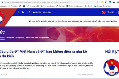 Hủy trận giao hữu Việt Nam - Iraq