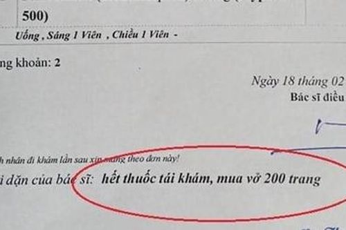 Xác minh đơn thuốc: 'Hết thuốc tái khám, mua vở 200 trang'